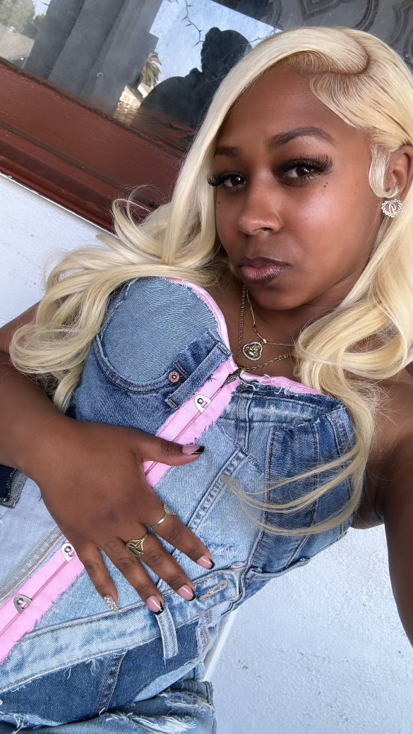 Denim Corset Top