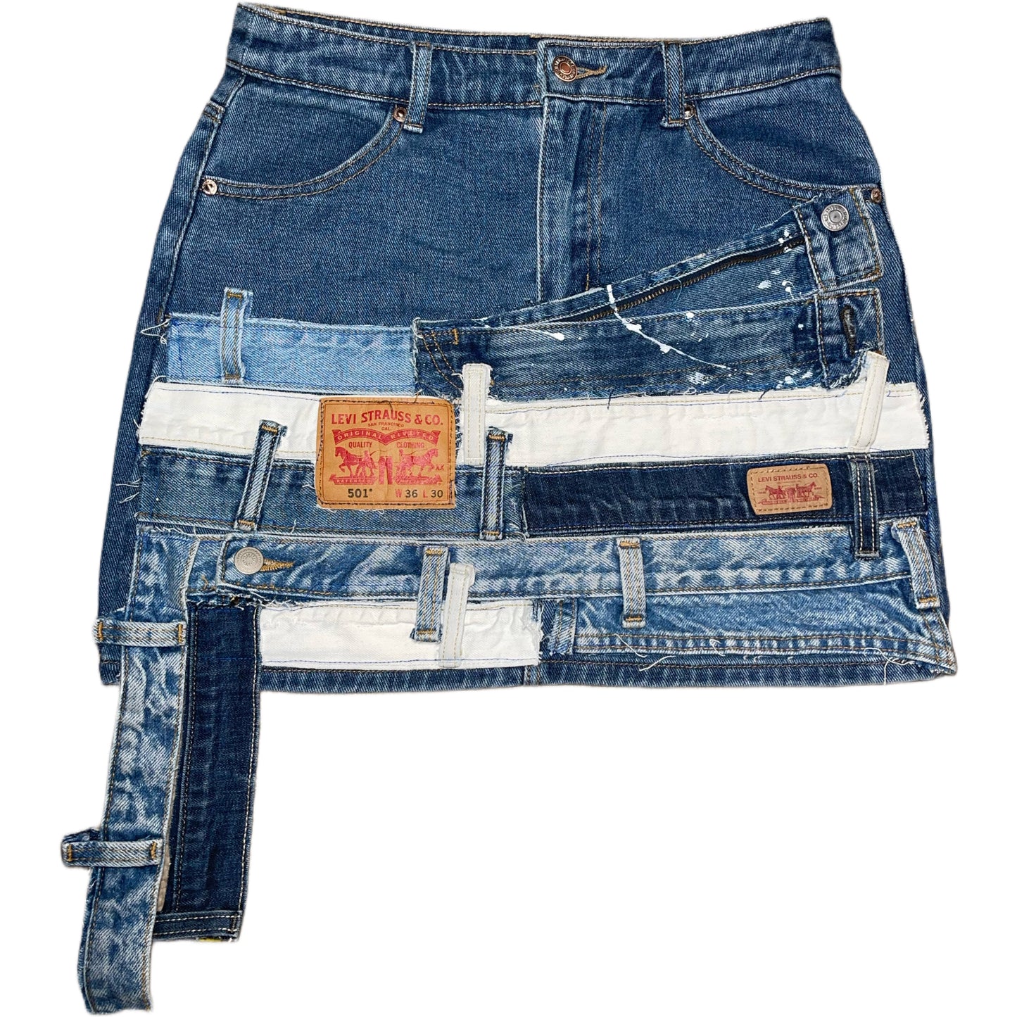 Hardware Denim Mini Skirt