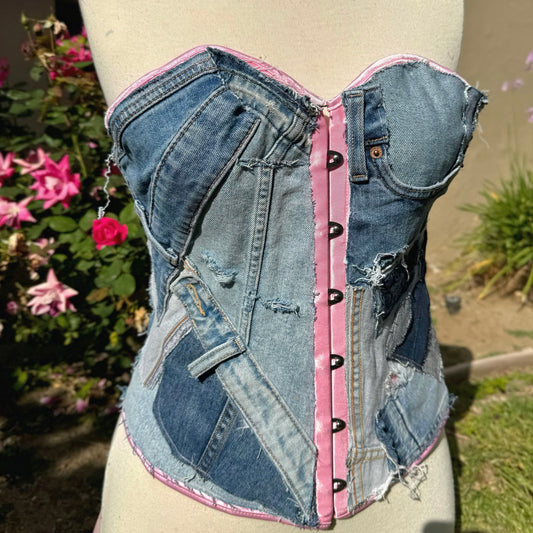 Denim Corset Top