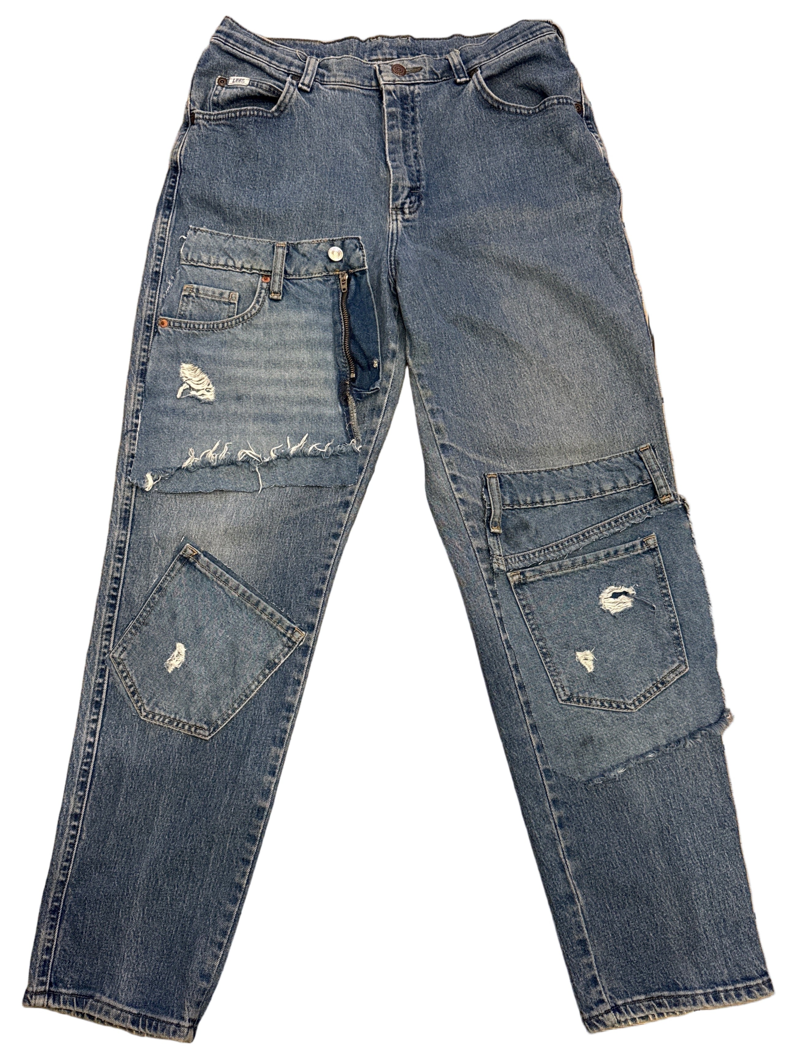 Denim Reinforced Patch Jeans