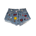 Patchwork Denim Shorts