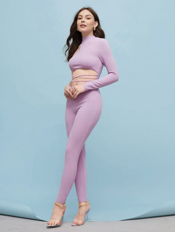 Lavender Cutout Jumpsuit