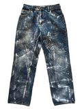 Blue acid-wash jeans 