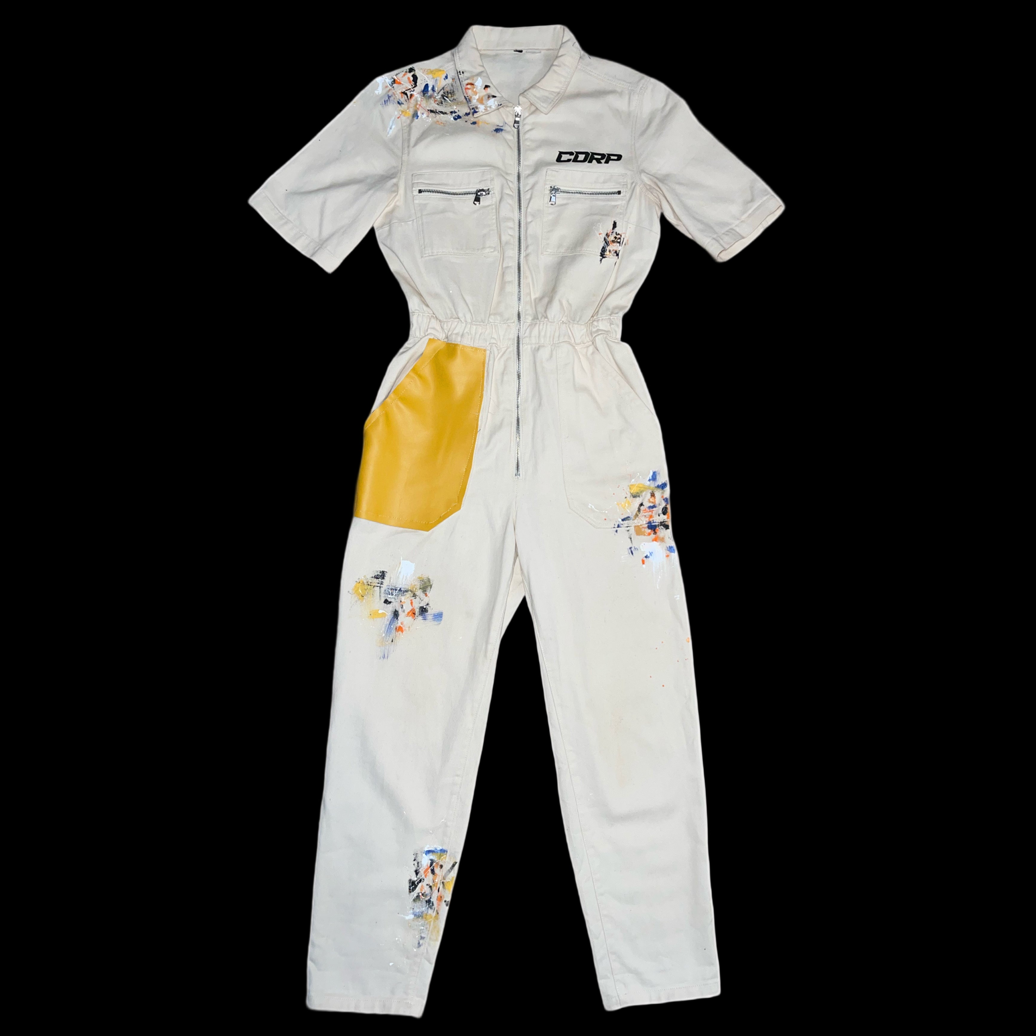 Beige Utility Jumpsuit