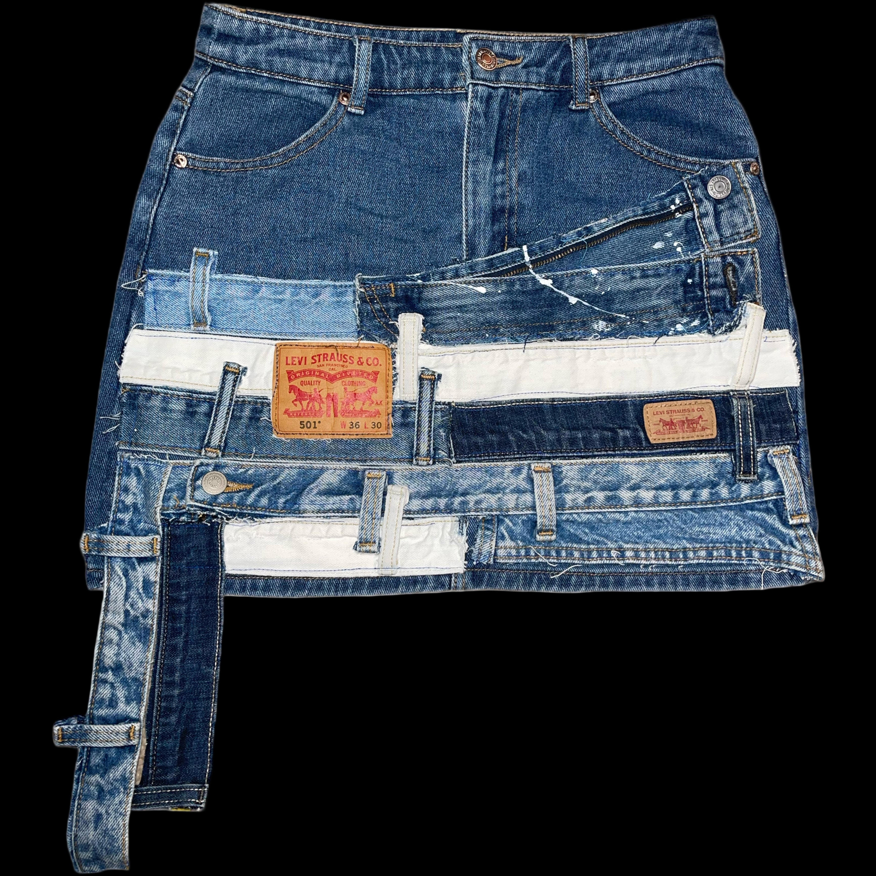 Hardware Denim Mini Skirt